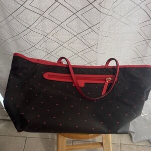 Kate Spade Black and Red Polka Dot Tote
